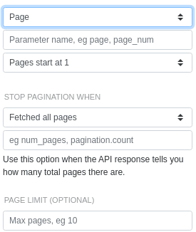 Pick the Page pagination style